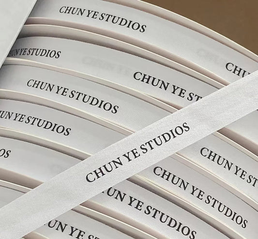 100yards Customized Logo Printed Cotton Ribbons