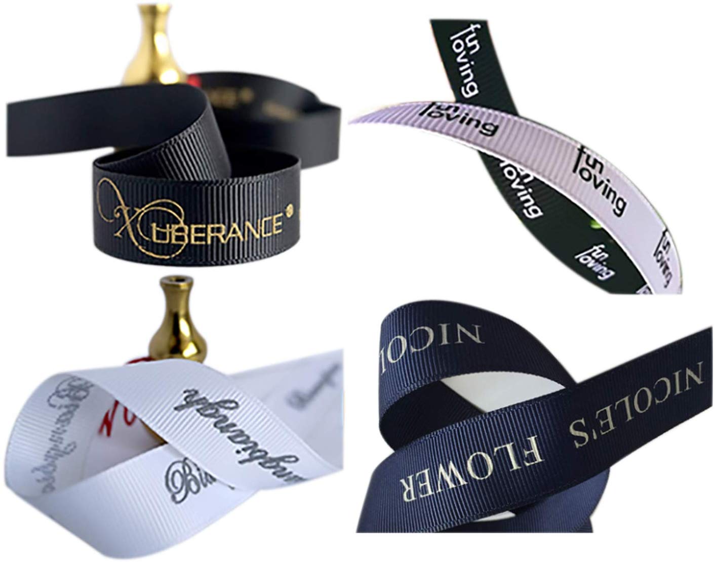 3/8 inch 100 Yards Personalized Grosgrain Ribbon